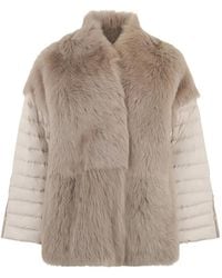 Moorer - Gesteppte Jacke Aus Faux Fur - Lyst