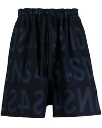 4SDESIGNS - Logo-Print Cotton Bermuda Shorts - Lyst