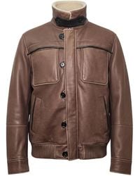 Brunello Cucinelli - Leather Jacket - Lyst