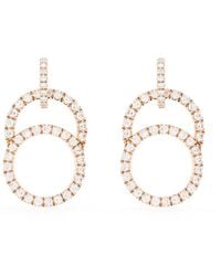 COURBET - 18Kt Recycled Rose Celeste Laboratory-Grown Diamond Pavé Hanging Earrings - Lyst
