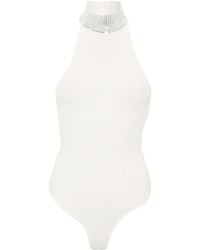 retroféte - Maci Crystal-embellishment Bodysuit - Lyst