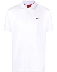 HUGO - Chest Logo-Print Polo Shirt - Lyst