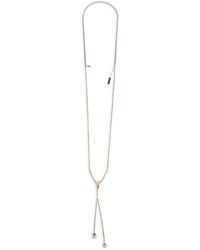 McQueen - Y-Motif Crystal-Pendant Layered Necklace - Lyst