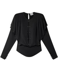 Isabel Marant - Top Con Volantes Y Aplique De Cristal - Lyst
