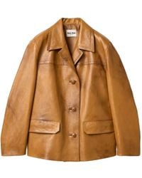 Miu Miu - Pocket Single-Breasted Coat - Lyst