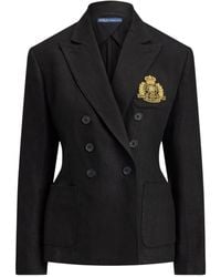 Polo Ralph Lauren - Logo-Embroidered Double-Breasted Blazer - Lyst