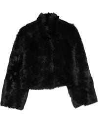 Nour Hammour - Cameron Funnel-Neck Lamb-Shearling Jacket - Lyst