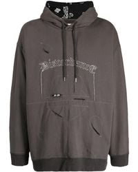 Children of the discordance - Logo-Embroidered Cotton Hoodie - Lyst