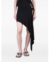The Attico - Asymmetric-Hem Lace-Up Skirt - Lyst