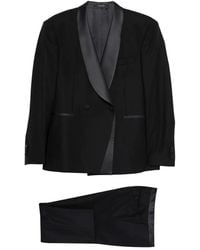 Tagliatore - Satin-Trim Suit - Lyst