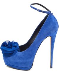 Giuseppe Zanotti - プレオウンド スエードプラットフォームパンプス 150mm - Lyst