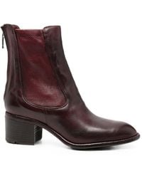 LEMARGO - Rear-Zip Leather Ankle Boots - Lyst