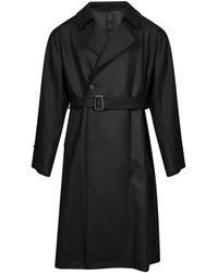 Ssstein - Belted Double-Breasted Coat - Lyst