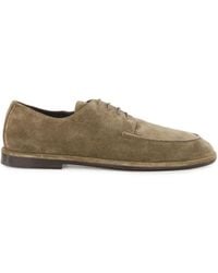 Ferragamo - Suede Derby Shoes - Lyst