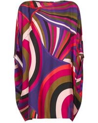 PUCCI - Abstract-pattern Print Cape Dress - Lyst