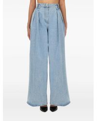 Nina Ricci - Pleated Denim Trousers - Lyst