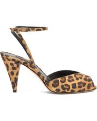 Casadei - Venus Malesia Sandalen Mit Leoparden-Print 80Mm - Lyst