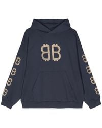 Balenciaga - Crypto Logo-Print Distressed Hoodie - Lyst
