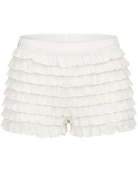 LoveShackFancy - Prudence Ruffled Shorts - Lyst