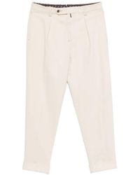 Berwich - Pleated-Front Turn-Up Trousers - Lyst