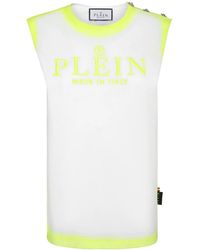 Philipp Plein - Logo-Embroidered Cotton Tank Top - Lyst