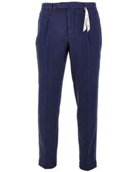 Santaniello - Arechi Pleated-Front Straight-Leg Trousers - Lyst