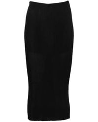 Alberta Ferretti - Ribbed-Knit Midi Skirt - Lyst