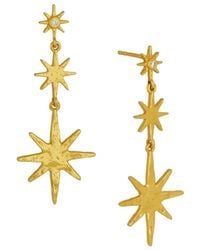 Ottoman Hands - Triple Star Drop Earrings - Lyst