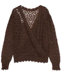 Twinset - Crochet-Detail Wrap Sweater - Lyst