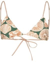 Johanna Ortiz - Seashell-graphic Triangle Bikini Top - Lyst