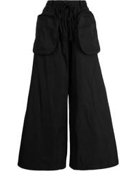 Melitta Baumeister - Oversized-Pockets Wide-Leg Trousers - Lyst