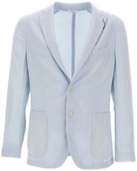 Boglioli - Blazer À Carreaux 50 K Et Poches Plaquées - Lyst
