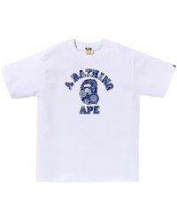 A Bathing Ape - Camo College T-Shirt - Lyst