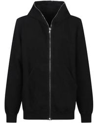 Rick Owens - Zip Hooded Cotton Sweatshirt - Lyst