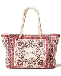 Twinset - Floral-Print Rope-Detail Tote Bag - Lyst