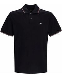 Emporio Armani - Embroidered Logo Polo - Lyst