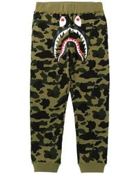 A Bathing Ape - 1St Camo Shark Track Pants - Lyst