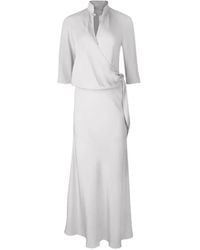 Peter Cohen - Wrap-Style Stand-Collar Maxi-Dress - Lyst
