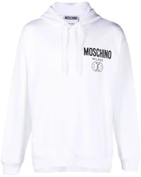 Moschino - Smile Logo-Print Cotton Hoodie - Lyst