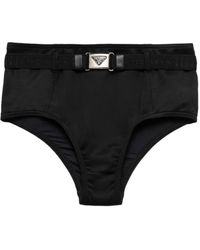 Prada - Bragas de bikini con logo triangular - Lyst