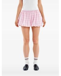 ViCOLO - Geruite Shorts Met Afwerking - Lyst