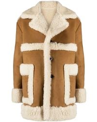 Sacai - Faux-Shearling Single-Breasted Coat - Lyst