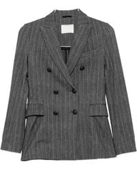 Circolo 1901 - Pinstripe-Patten Double-Breasted Blazer - Lyst