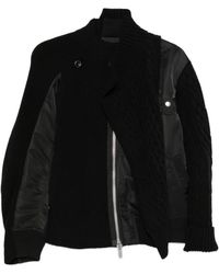 Sacai - Cable-Knit Hybrid Jacket - Lyst