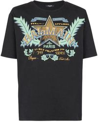 Balmain - T-Shirt Mit Western-Print - Lyst