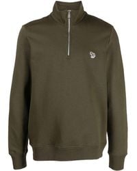 PS by Paul Smith - Logo-patch High-neck Cotton Sweatshirt - Lyst