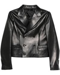 Tom Ford - Veste En Cuir À Boutonnière Croisée - Lyst
