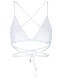 Isabel Marant - Solange Cross-Front Wrap Bikini Top - Lyst