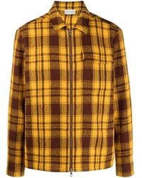 Moncler - Logo-patch Plaid Shirt Jacket - Lyst