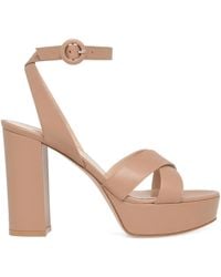 Gianvito Rossi - 105Mm Sabrina Criss-Cross Platform Heeled Sandals - Lyst